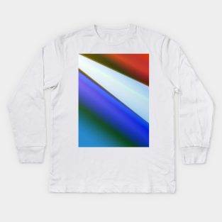 Red blue green abstract art Kids Long Sleeve T-Shirt